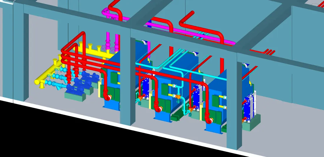 Etlik trijenerasyon makine dairesi 3D modeli